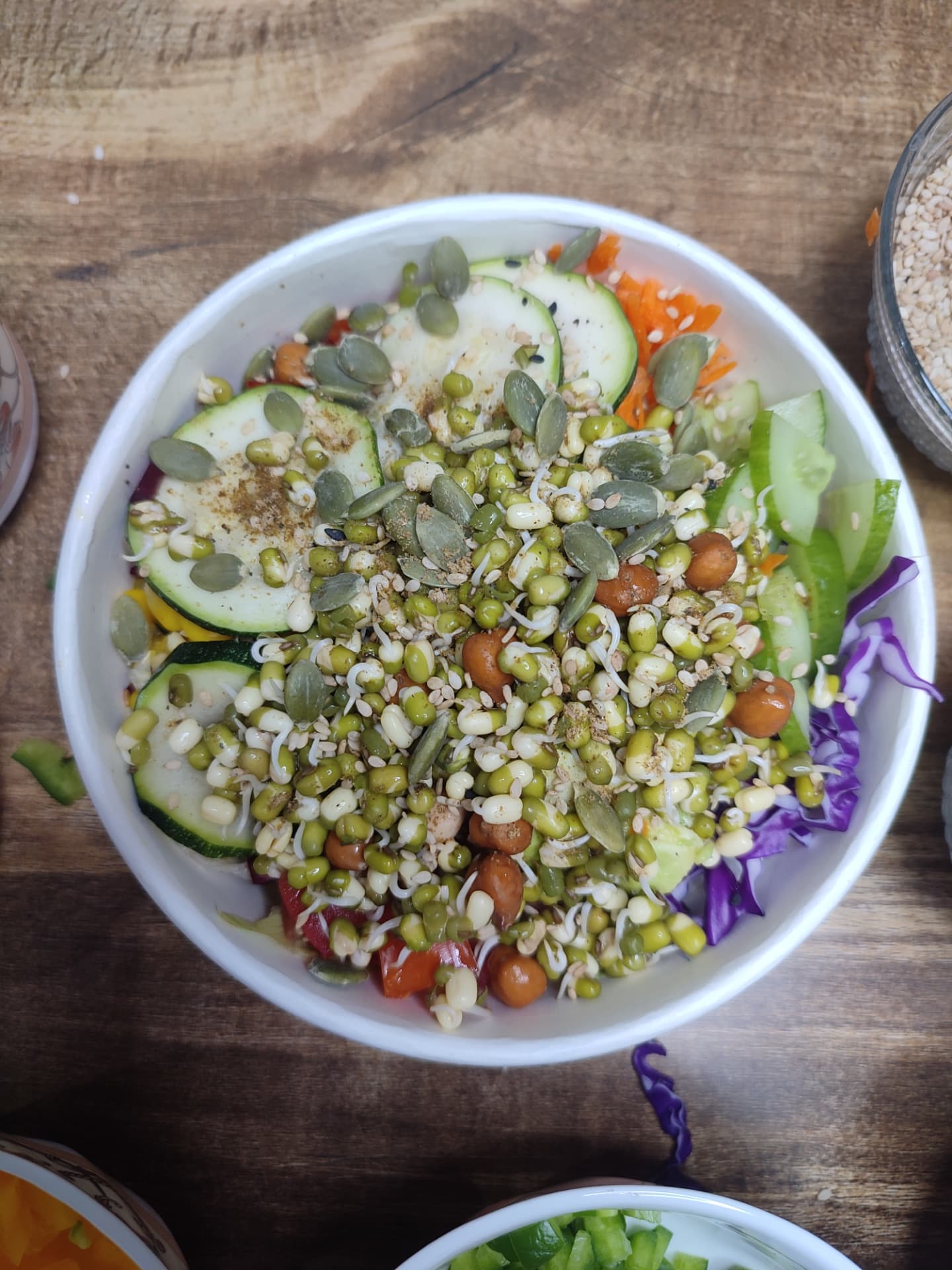 Sprouted Moong Power Salad - Tue Power Salad