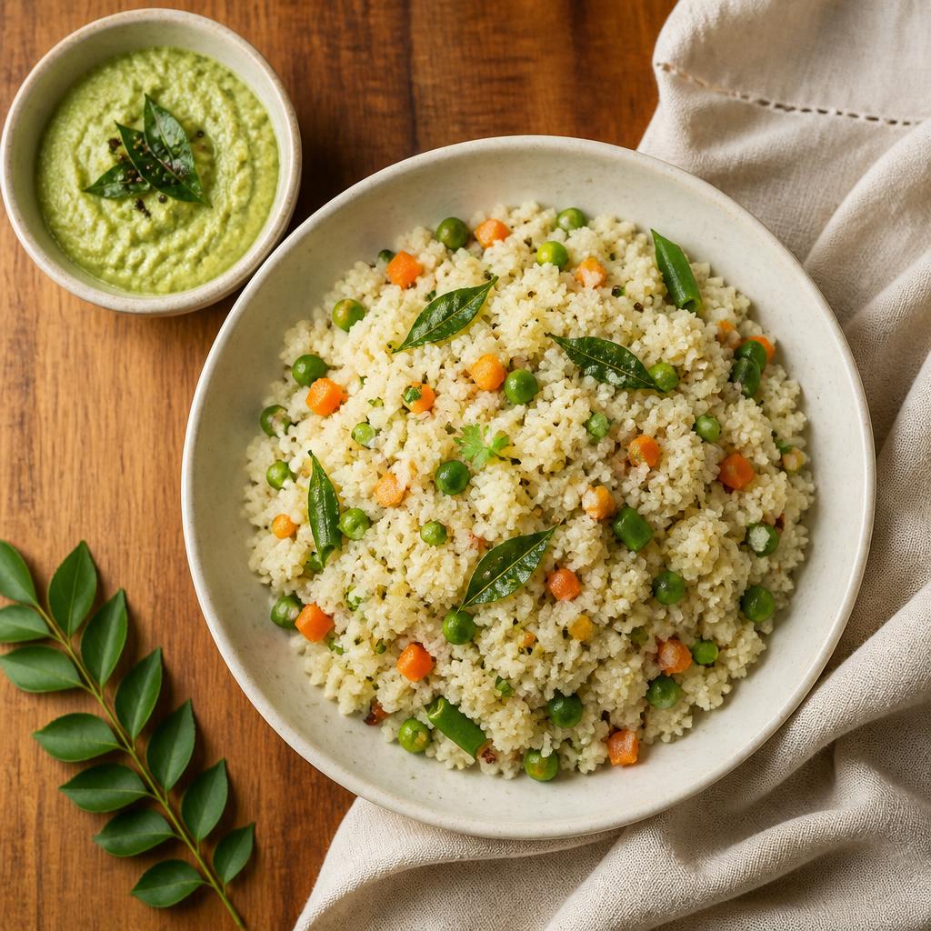 Veg Upma with Chutney